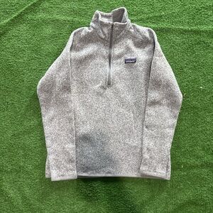 Gray Quarter-Zip Fleece Pullover